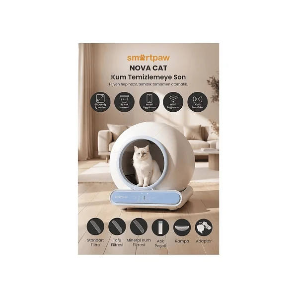 Smartpaw Nova Cat Pro Akıllı Otomatik Kedi Tuvaleti - Görsel 2