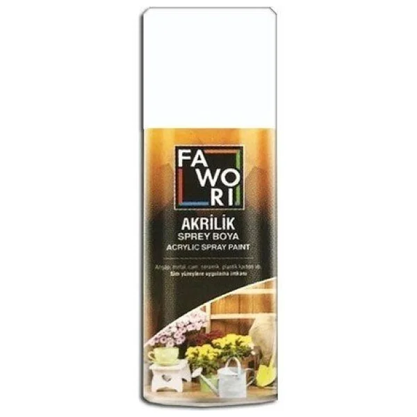 Fawori 400 ml Akrilik Mat Beyaz Sprey Boya - Görsel 4