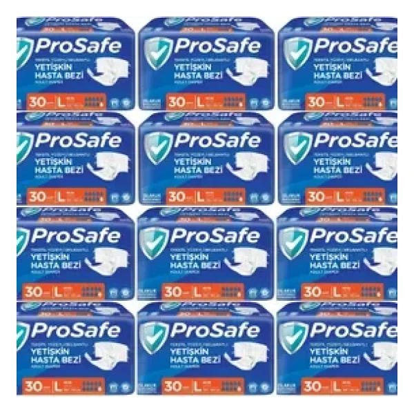 Prosafe Belbantlı Büyük Boy L 30'lu 12 Adet Hasta Bezi - Görsel 3