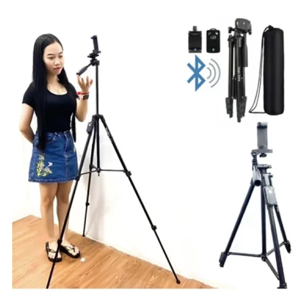 GFUZ Neepho Np-8810 150 Cm Tripod Bluetooth Kumandalı Profesyonel Telefon Kamera Tutucu Çantalı Tripot - Görsel 7