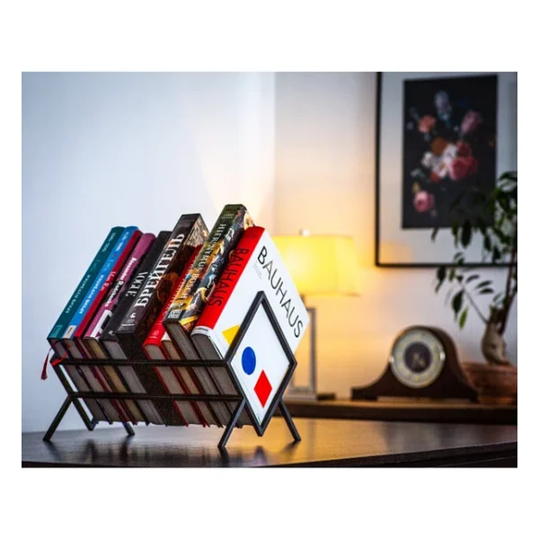 Masaüstü Kitap Düzenleyici Metal Kitap Organizatörü - Görsel 2