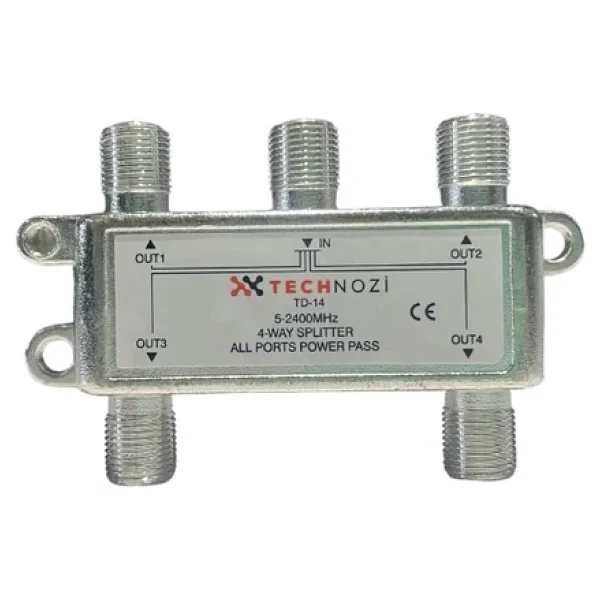 4 Lü Uydu Splitter Kablo Tv Rg6 Anten Çoklayıcı Dağıtıcı - Görsel 2