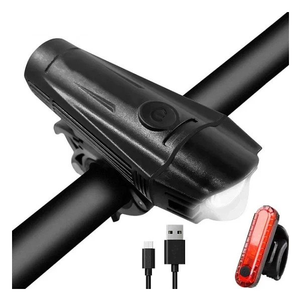 T6 Led 300 Lümen 4 Modlu Su Geçirmez Usb Şarjlı Ön Arka Bisiklet Farı Işığı 1300 Mah - Görsel 7