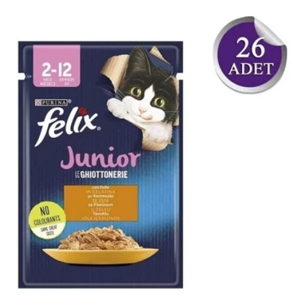 Felix Tavuk Etli 85 gr 26'lı Yavru Kedi Yaş Maması - Görsel 5