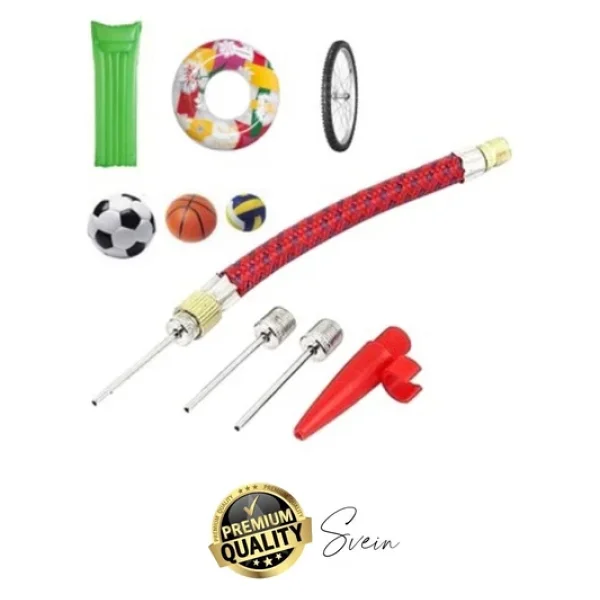 5 Parça Hava Şişirme Ucu İğnesi Aparatı Sibop Seti Spor Topu Basketbol Futbol Bisiklet Lastik Amaçlı - Görsel 8