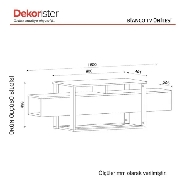 Dekorister Exclusive Bianco TV Ünitesi - Görsel 8