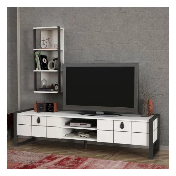 Dekorister Exclusive Lost Metal Beyaz TV Ünitesi - Görsel 2