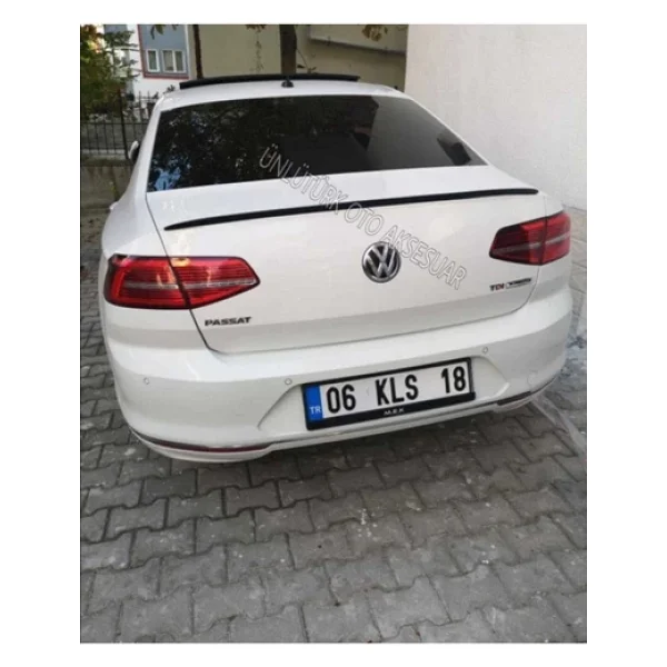 Vw Passat B8 Spoiler Bagaj Üstü Spoiler - Spoyler Piano Black - Görsel 7