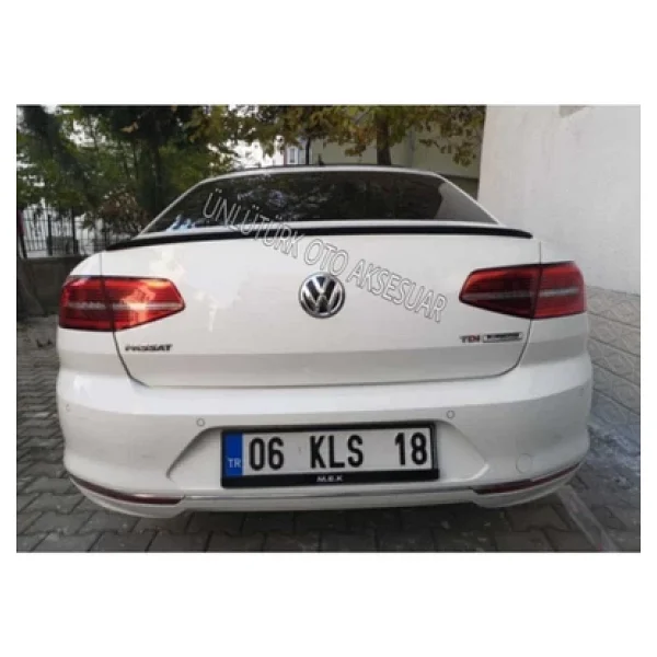 Vw Passat B8 Spoiler Bagaj Üstü Spoiler - Spoyler Piano Black - Görsel 5