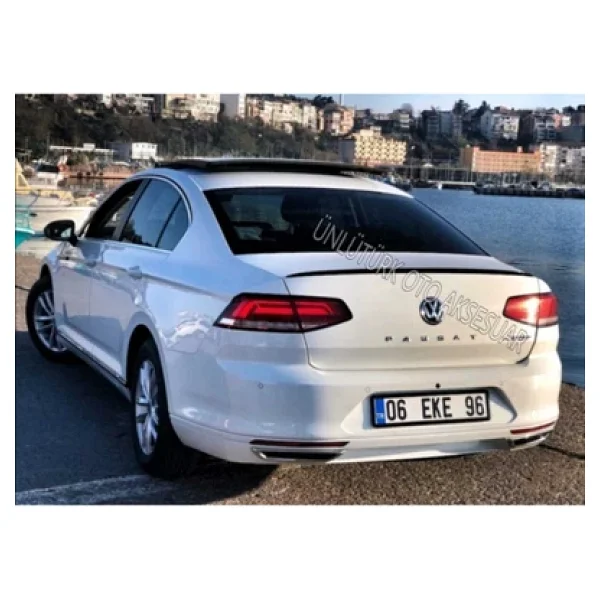 Vw Passat B8 Spoiler Bagaj Üstü Spoiler - Spoyler Piano Black - Görsel 3