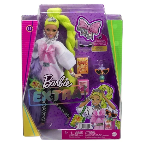 Barbie Extra Neon Saçlı Bebek HDJ44 - Görsel 6