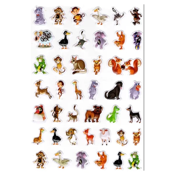 Sticker Kabartmalı A4 Boyutunda Stiker Defter, Planlayıcı Etiket-(lim547) - Sevimli Hayvanlar - Görsel 2