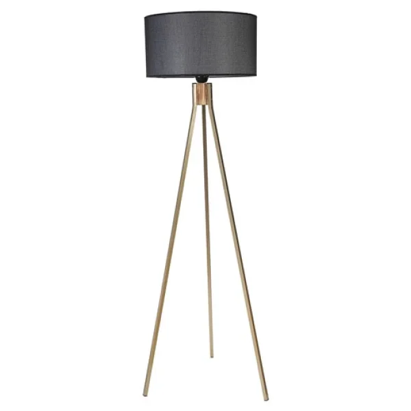 Lumexx Fisco Tripod Eskitme Lambader Silindir Hasir Siyah Abajurlu - Görsel 3