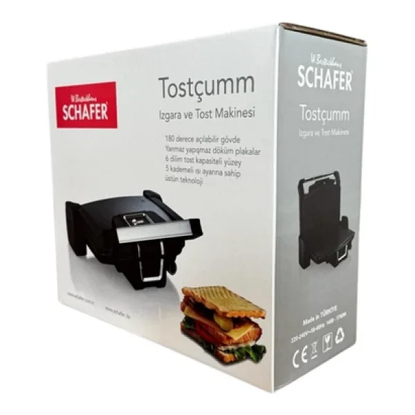 Schafer Tostçumm Siyah 1500 W Tost Makinesi - Görsel 3