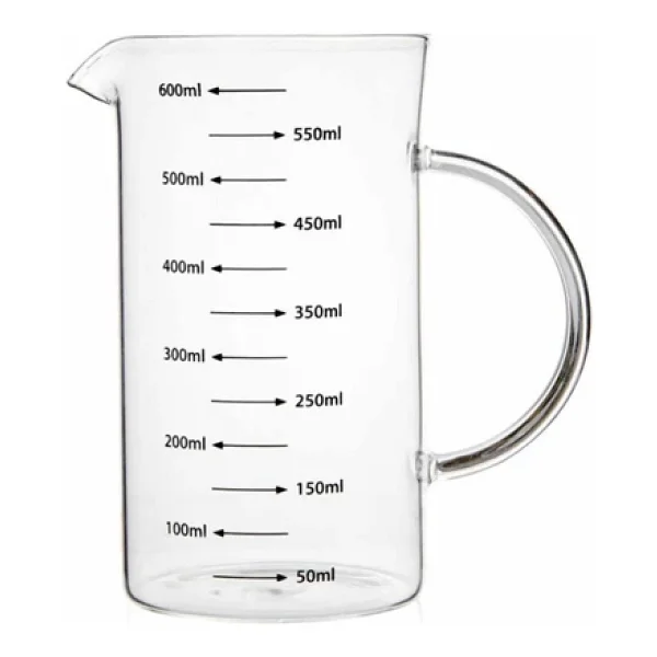 Paçi Borosilikat Cam Ölçü Kabı - 600 Ml - Görsel 3