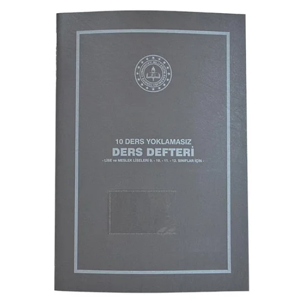 Gülpaş 10 Ders Yoklamasız Ders Defteri Gri Plastik Kapak - Görsel 6