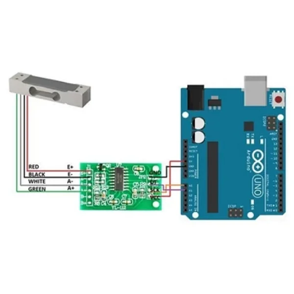1 Kg Ağırlık Ölçme Sensörü Loadcell HX711 Tartı Terazi Arduino - Görsel 9