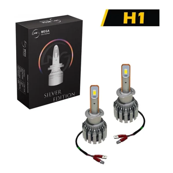 Mega Oto Market Slim LED Silver Edition Xenon Far Lambası Beyaz Renk 2s H1 Soket ile Uyumlu - Görsel 5