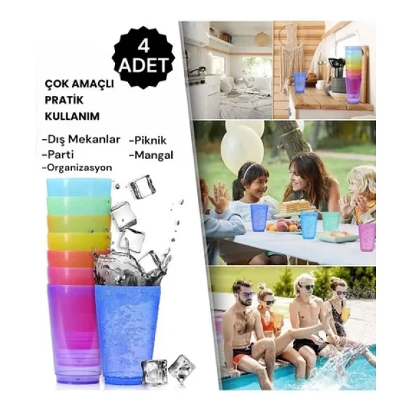 Mithra Life 4 Adet 250 Ml Kırılmaz Parti Piknik Bardağı Mıt1109 - Görsel 8