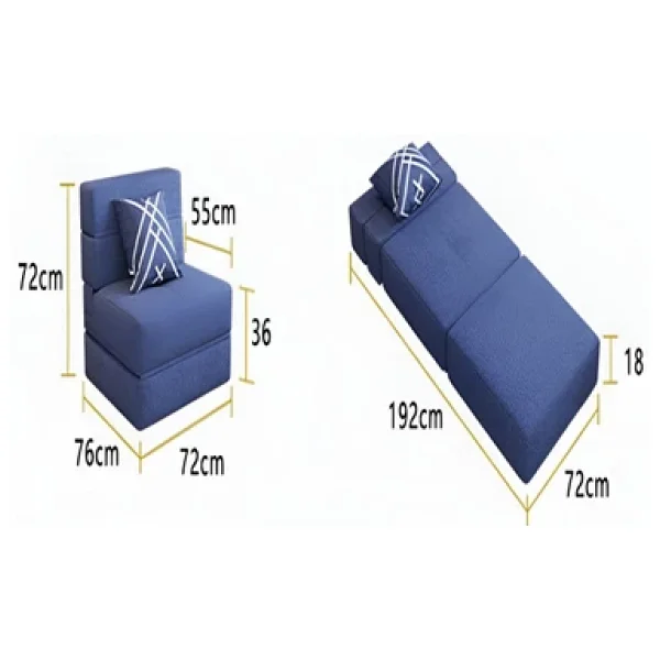 GOOD NİGHT Twix Tek Kişilik Katlanır Yataklı Koltuk 72cm - Görsel 3