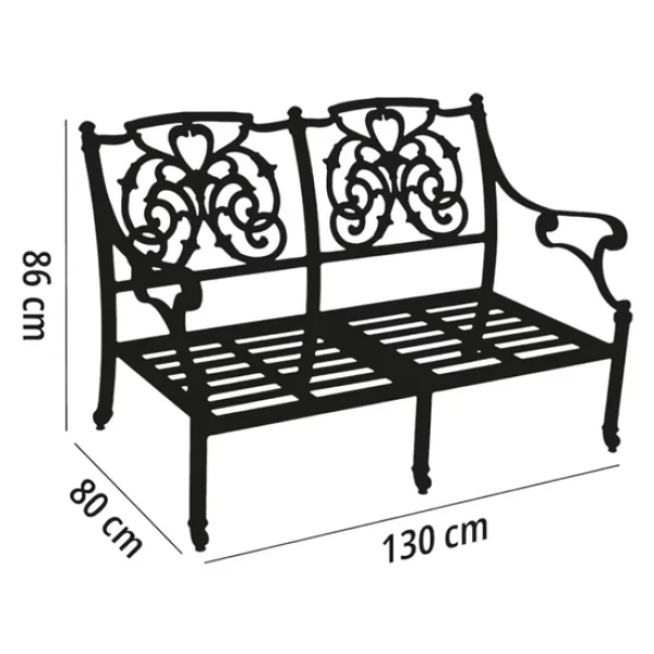 ReHome Aden 6 Kişilik Döküm Bahçe & Balkon Takımı - Görsel 6