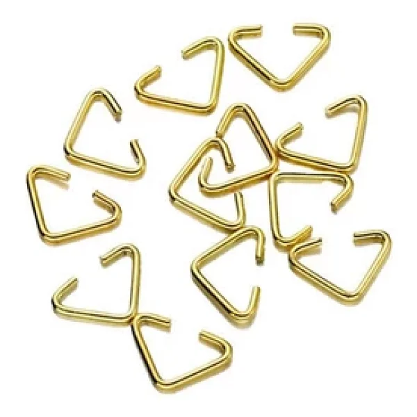 Anahtarlık Montaj Halkası Üçgen Takı Bağlantı Halkası 14x11 MM (1000 Adet) Gold - Görsel 2