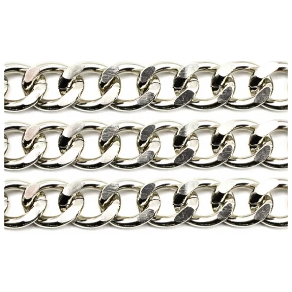 Alüminyum Çanta ve Takı Zinciri 10 MM (1 Metre) Gümüş - Görsel 2