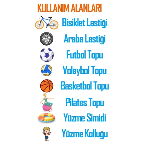 5'li SET Top Şişirme İğnesi Seti Voleybol Basketbol Futbol Bisiklet Pilates Şişirme Seti - Görsel 4