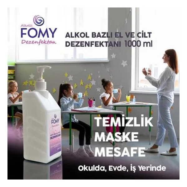 Fomy Alkollü 1 lt El ve Cilt Dezenfektanı - Görsel 4