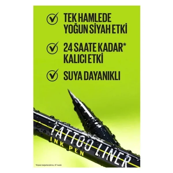 Maybelline Tattoo Liner Ink Pen 880 Jet Black Eyeliner - Görsel 3