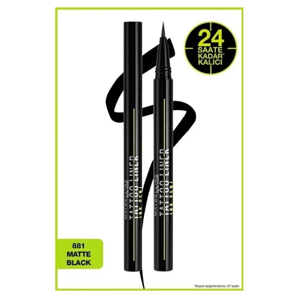 Maybelline Tattoo Liner Ink Pen 880 Jet Black Eyeliner - Görsel 2