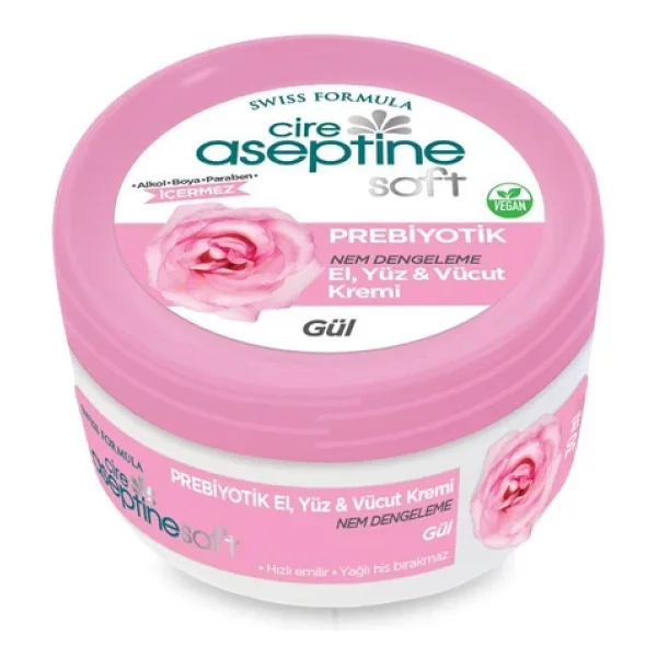 Cire Aseptine Soft Gül Özlü Nem Dengeleyici ve Besleyici Prebiyotikli Krem 30 ml - Görsel 9