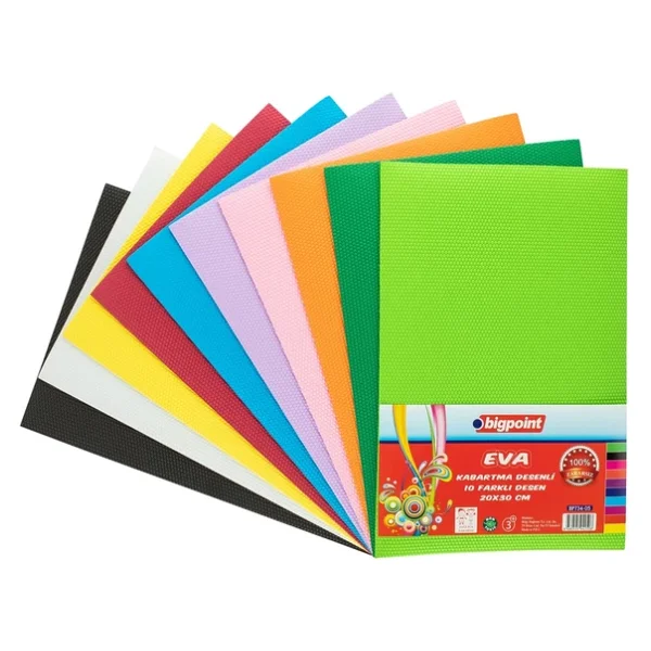 Bigpoint Kabartma Desenli Eva 20x30cm Karışık 10 Renk - Görsel 7