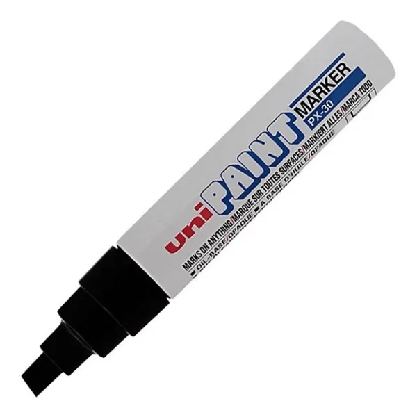 Uni PX-30 Paint Marker 4.0-8.5mm Kesik Uç Boyama Markörü Siyah - Görsel 2