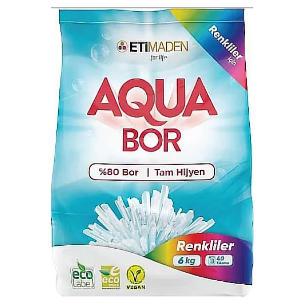Aquabor Renkliler için 6 kg Toz Deterjan - Görsel 6