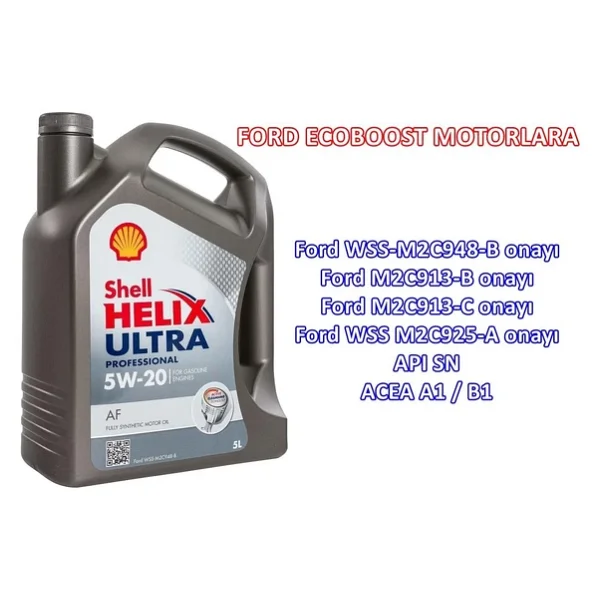 Shell Helix Ultra Pro AF 5W-20 5 lt Motor Yağı - Görsel 2