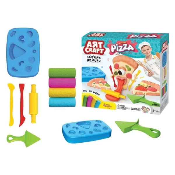 Art Craft Matrak Pizza Oyun Hamuru Seti 200 gr 03555 - Görsel 7