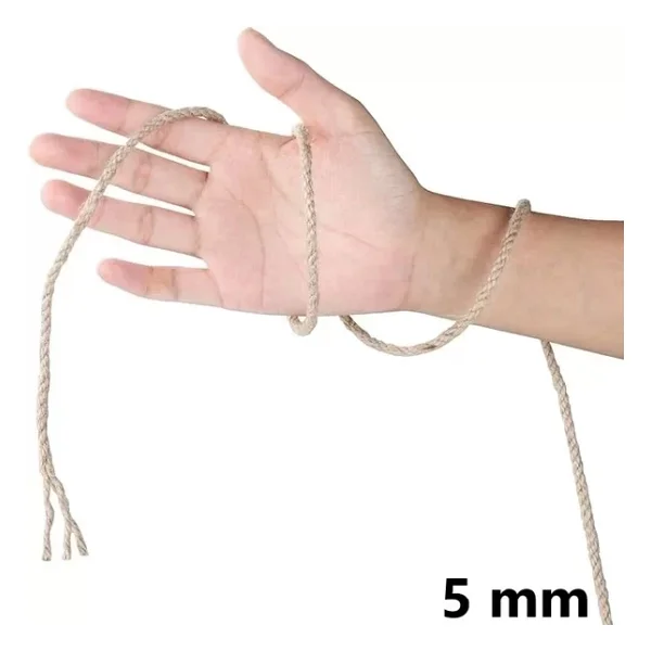Jütburada Jüt Halat 5 Mm 50 Metre Hasır Dekor Süsleme İp - Görsel 2