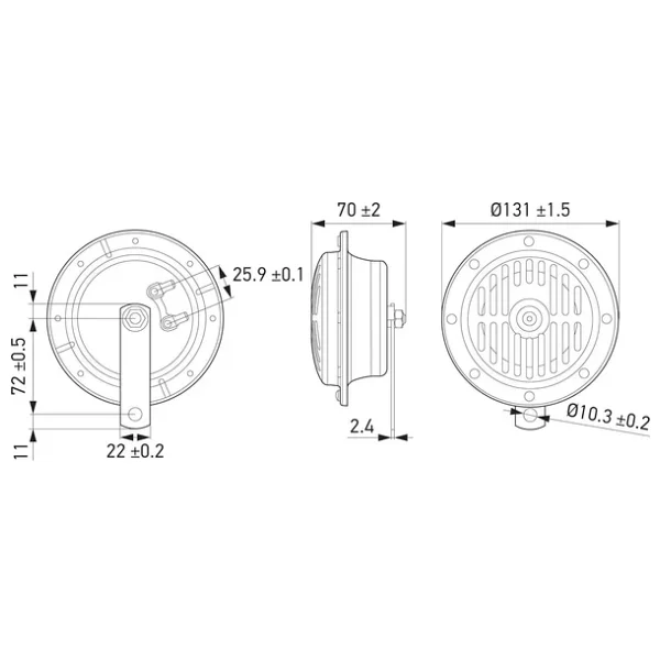 Hella Dl50 Süperton Korna Ikili Set 12v 310-380 Hz 114 Db - Görsel 3