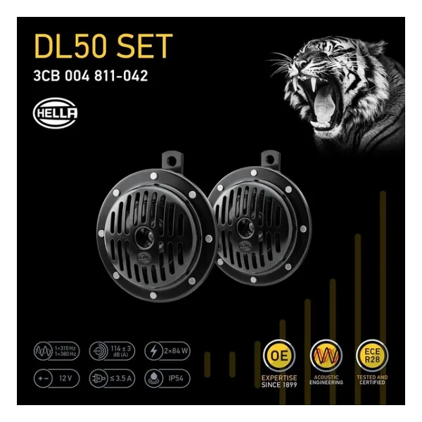 Hella Dl50 Süperton Korna Ikili Set 12v 310-380 Hz 114 Db - Görsel 4