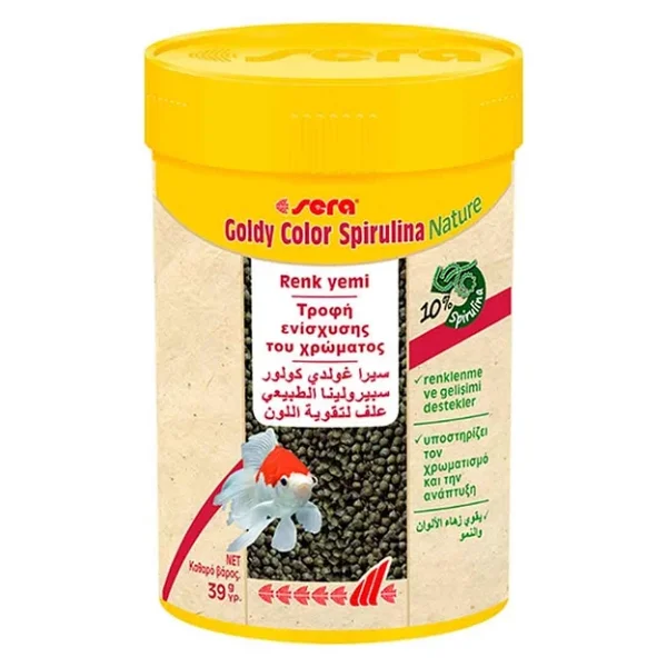 Sera Goldy Color Spirulina Nature 100 ml Japon Balığı yemi - Görsel 4