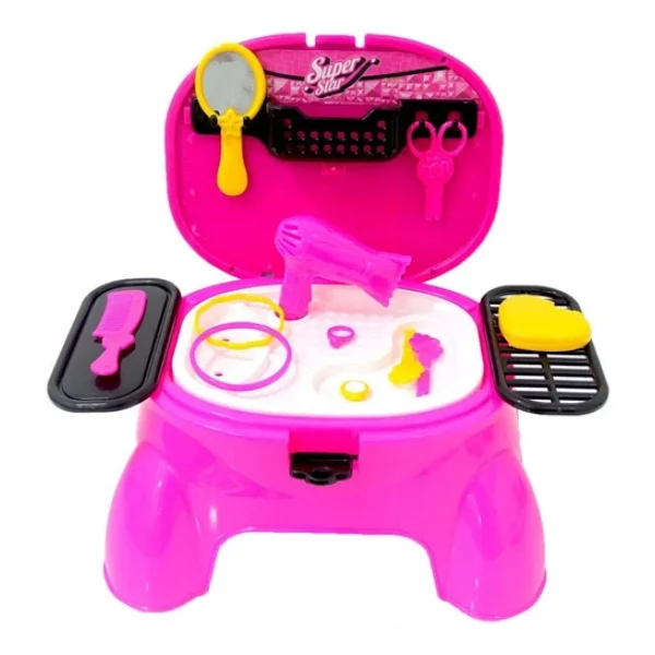 By Toys 576-BP Süper Star Tabureli Kuaför Seti - Görsel 3