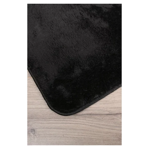 Relax Siyah 80X150 + 50X80 Cm Büyük Ebat 2Li Banyo Halısı Paspası Seti Kaymaz Klozet Takımı - Görsel 2