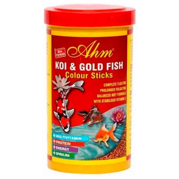 Ahm Koi & Gold Fish Natural Sticks 1000 ml Balık Yemi - Görsel 2