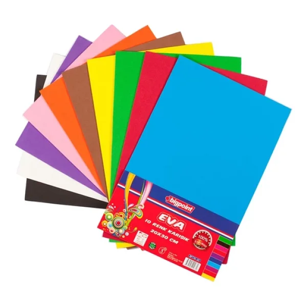Bigpoint Eva 20X30cm Karisik 10 Renk 1.5Mm 10'Lu Paket - Görsel 3