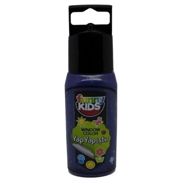 Funny Kids 60 cc Yap Yapıştır Cam Boyası Lacivert - Görsel 3
