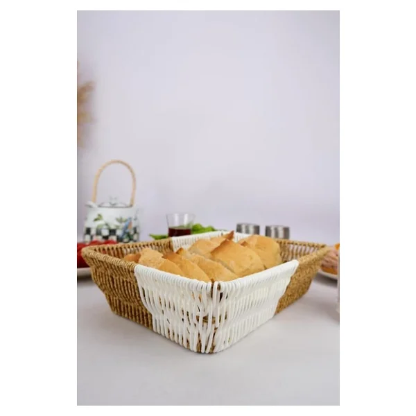 Digithome Rattan Ekmek Sepeti Dikdortgen Ekmeklik 28 Cm Kahverengi G/16 C1-1-289 - Görsel 2