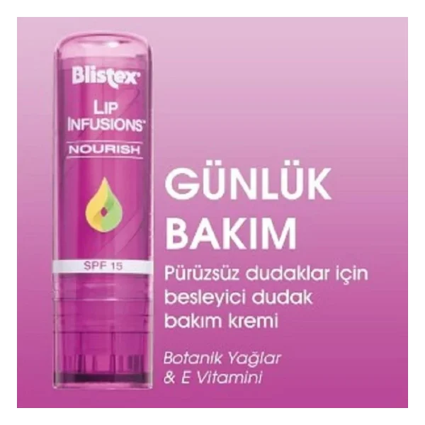 Blistex Lip Infusions Nourish Spf 15 Dudak Bakım Kremi 3.7 gr - Görsel 8