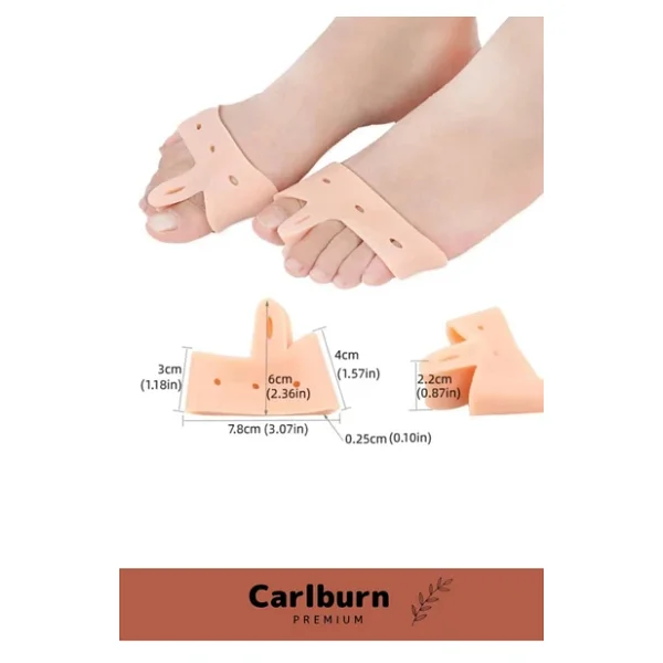 Valgus Silikon Ayak Bunyon Kemik Koruyucu Makaralı Ayak Gömleği Halluks Parmak Ayırıcı Düzenleyici - Görsel 3