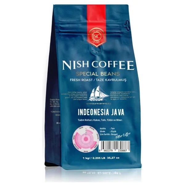 Nish Special Beans Endonezya Java Filtre Kahve 1 kg - Görsel 4
